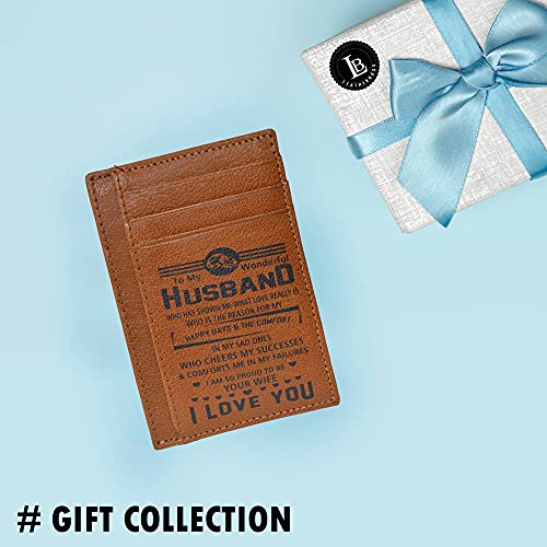 Leatherboss Genuine Leather Slim Credit Card Holder Wallet with ID Window Gift for Husband4