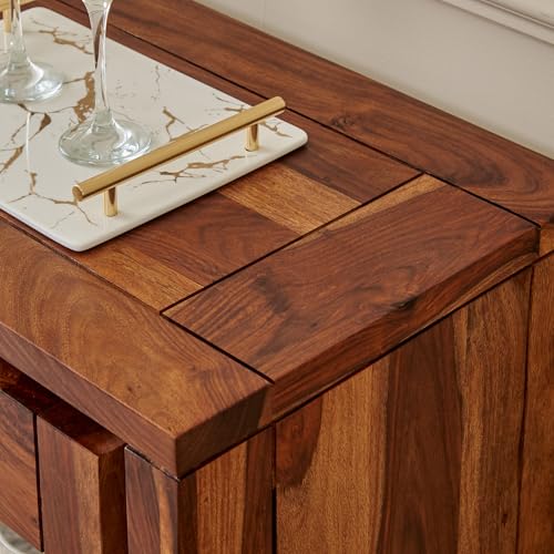 Image of Home Centre | Adana | Sideboard | Sheesham Wood | Crockery Units | Brown | 1 Year Warranty