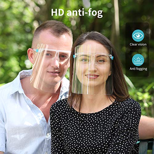 Evanth 10Pcs Glasses Face Shield Reusable Goggle Shields Replaceable Anti Fog Shields Transparent Face Shield For Women And Men (10, Transparent) #TOP3