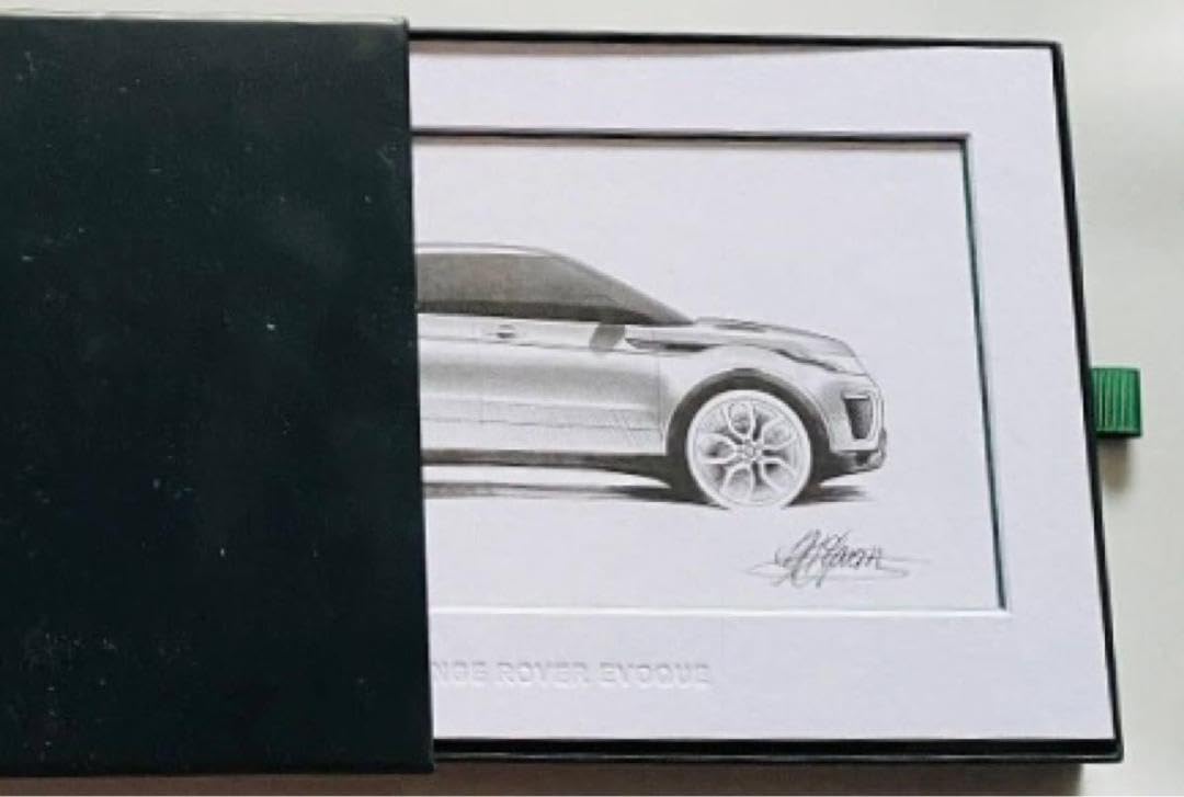 レンジローバー Evoque イヴォーク アートスケッチ サイン 収納ケース付き レンジローバー Evoque イヴォーク アートスケッチ サイン 収納