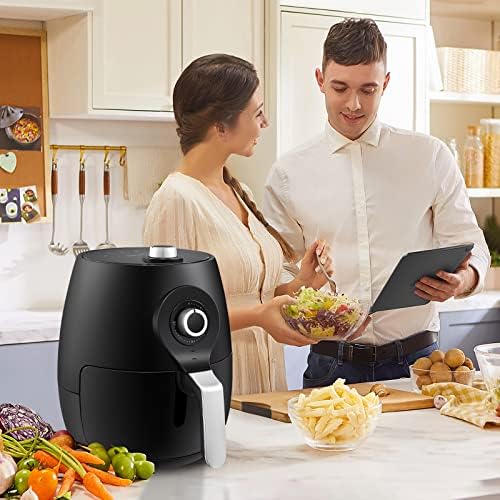 Family Size Air Fryer with Rapid Air Circulation, 5 Litre, 1450W, 30-Minute Timer and Fully Adjustable Temperature Control for Healthy Oil Free & Low Fat Cooking