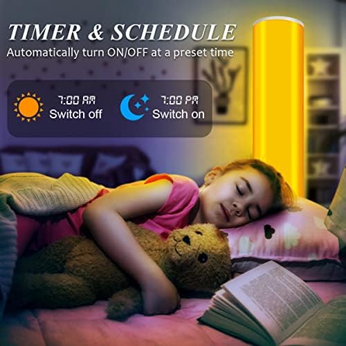 BAYAA LED Corner Floor Lamp 2 Pack, RGB Colour Changing Lamps with Bluetooth and Remote Control, 104CM Tall Standing Lamp with Smart APP Music Sync for Living Room, Bedroom, Office, Party Decoration