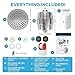 SparkPod Luxury Filtered Shower Head Set 23 Stage Shower Filter - Reduces Chlorine and Heavy Metals - High Pressure Showerhead Filter (6