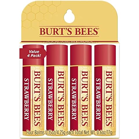Burt's Bees Strawberry Lip Balm - 4 Tubes Cover