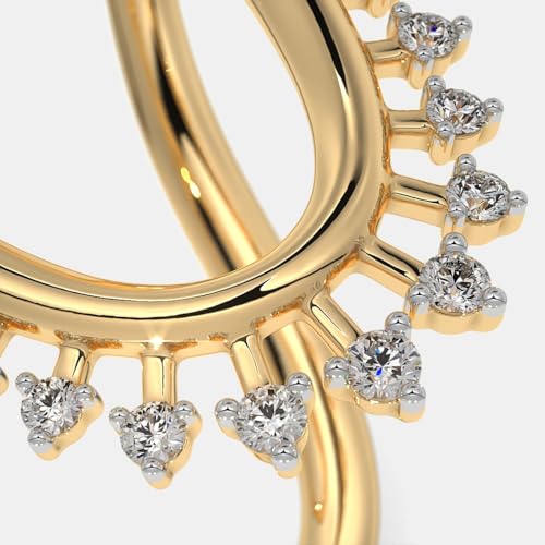 The Glinter Vanki Ring, 0.125 Carat Moissanite Ring with 2.49 Gram 14k Gold Plated Sterling Silver Wedding, Engagement, Promise Ring|MTI_RNG_20833