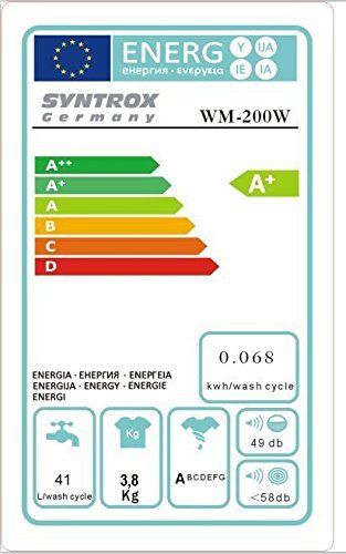 Syntrox Germany WM-200W wasmachine met centrifuge camping wasmachine mini wasmachine (WM-200W-groen) - Image 8