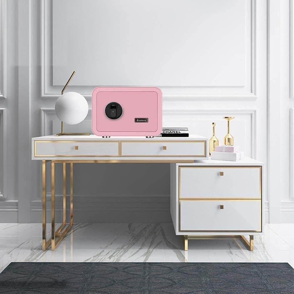 CLSDRZC Safes Safes Security Digital Home con botón de Tapa del Teclado Botón Family Business o Viajes 35x28x25cm Safe, Rosa
