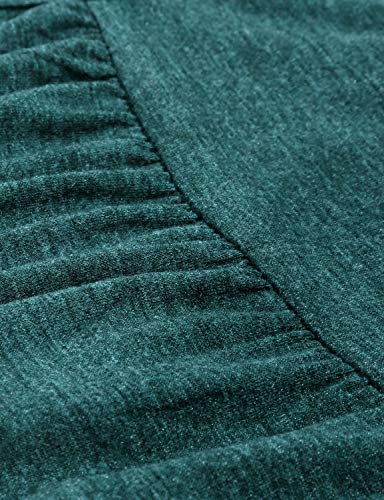 Joymom Breastfeeding Tank Tops,Maternity U Neck Sleeveless Solid Color Pleated Nursing Tunics Shirts High Waist Knit Form Fitting Flattering Casual Wear Cyan S — view 6