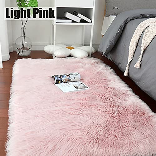 XushiwanjuFloor decoration Thick Carpet Soft Sheepskin for Living Room Plush Rug Bedroom Faux Fur Wool Fluffy Floor Carpets Window Bedside Home Decor Rugs Area carpet