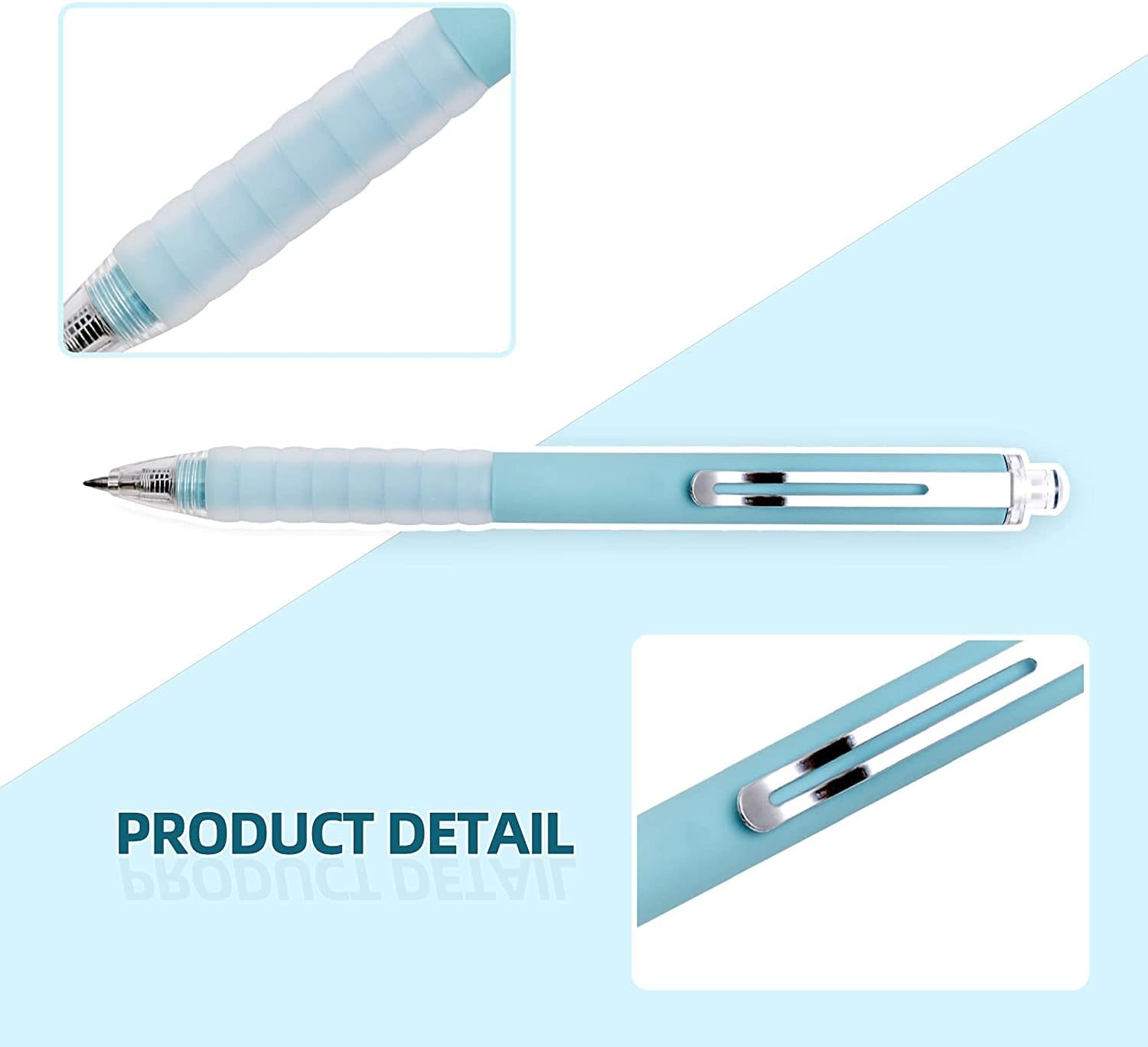 Ballpoint Pens Medium Point 1mm Black Ink Work Pen with Super Soft Grip Ball Point Pen for Men Women Retractable Office Pens (Black-6) : Office Products