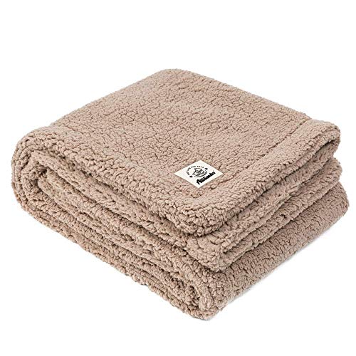 Allisandro Premium Fluffy Dog Blanket Soft and Warm Sherpa Blanket for Pet and Throw Puppy Cat Blanket Durable and Washable Multi Color Multi Size Avaiable