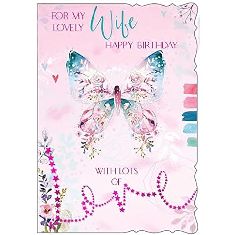 Out Of The Blue Studios For My Lovely Wife Happy Birthday Card Cover