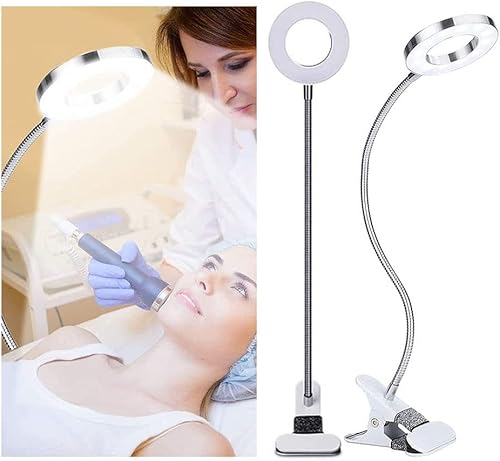 Salmue - Lámpara de belleza USB, luz LED permanente portátil para ojos, luz de cejas, lámpara de pestañas de belleza, para salón de estética y spa