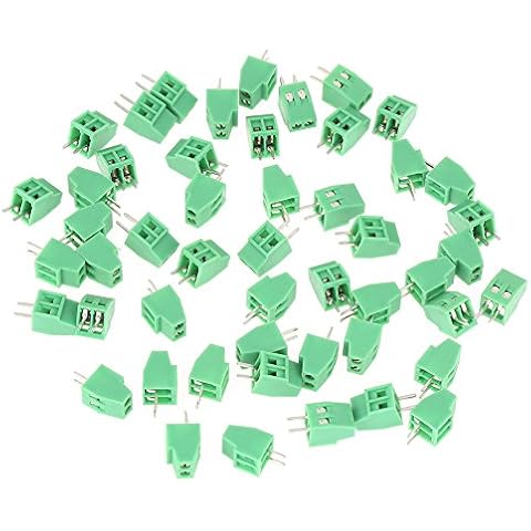 YWBL-WH 50 Pcs 2 Pin PCB Terminal Blocks Cover