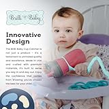 Brilli Baby Cup Catcher - Patented Safety Tether to attach Sippy Cups, Bottles, Toys & Pacifiers to Strollers, High Chairs & Car Seats, Made in USA, Food grade, Dishwasher Safe - 2 Pack (Navy & Red) - Image 8
