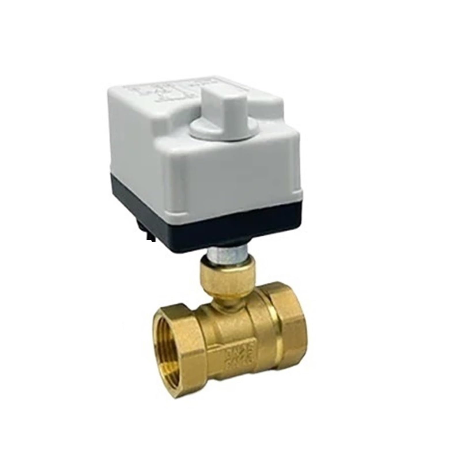 Valvola a sfera, Valvola A Sfera Motorizzata In Ottone Attuatore Elettrico A 2 Fili Con Controllo Singolo DC1224 AC220 Vie DN15 DN20 DN25 DN32 DN40 Interruttore Manuale(DN15,DC12-24V_2 WAYS)