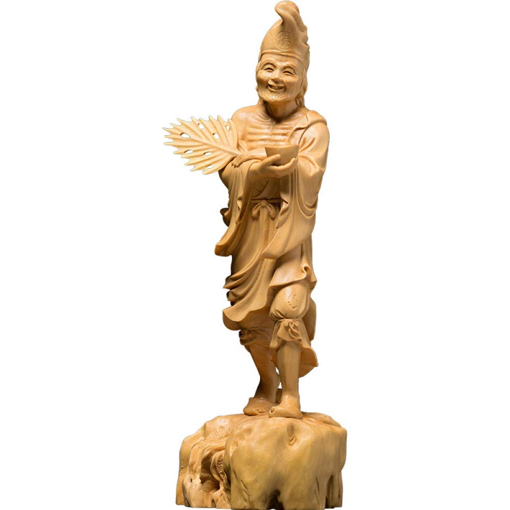 Amazon.co.jp: 彫刻 22Cm中国の手彫りの木像民俗伝説の人々の像