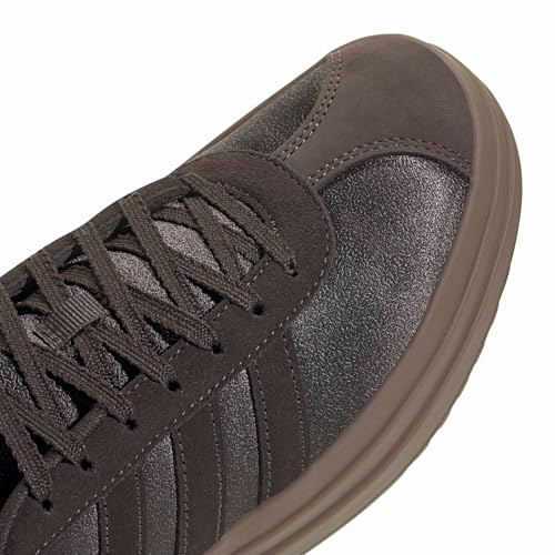 Image of adidas Womens Vl Court Bold Lace Up Sneakers Shoes Casual - Pink