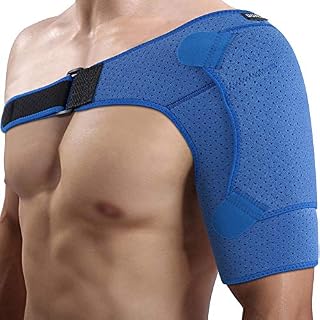 Shoulder Support, Adjustable Shoulder Brace for Men and Women, Shoulder Strap SupportFrozen Shoulder Relief and Rotator Cuff Support Fits Left and Right, L: 38-51"