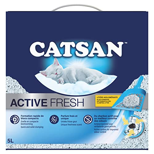 Catsan Active Fresh - Litière Minérale Agglomérante pour Chat 5 L