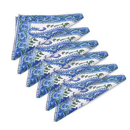 Image of BLOCKS OF INDIA Hand Block Print Cotton Table Napkin (Color 2)