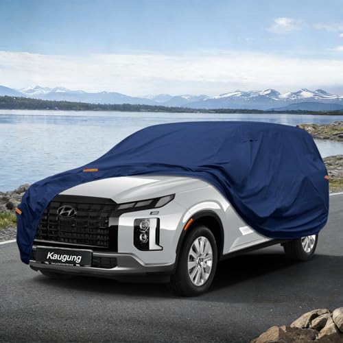 Image of Kaugung Custom Fit SUV Car Cover for Hyundai Palisade (2019-2025), Heavy Duty Waterproof All Weather Outdoor Protection, Breathable Full Exterior Cover with Vent, Rain Sun Snow UV Proof