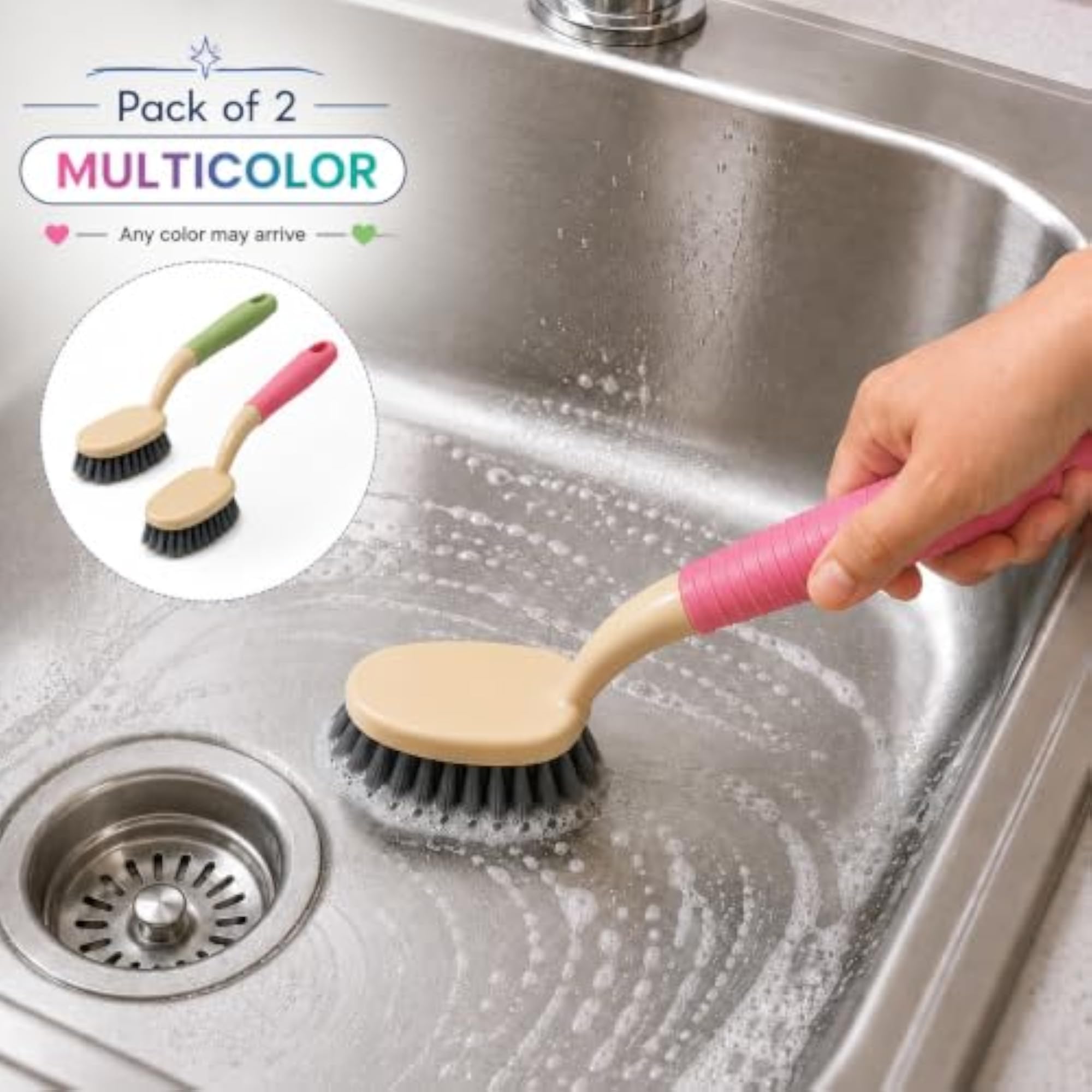 Multipurpose Cleaning Brush with Ergonomic Grip