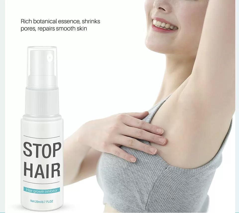 Image of 2PC Hair Inhibitor Spary Inhibiting Non-Irritating Hair Growth Inhibitor for Face Stop Hair Growth on Face Women and Men 20ml