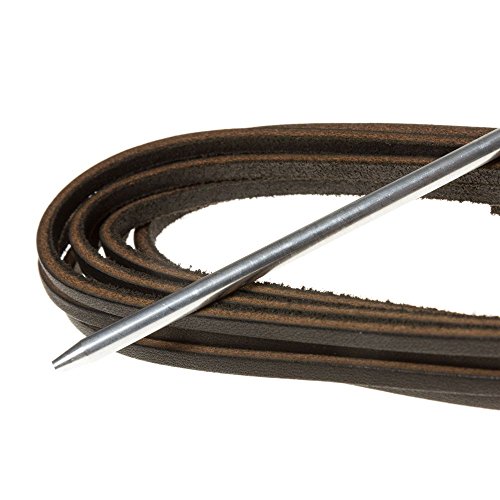 Timberland Rawhide Relace Kit For Rugged Handsewn & Boat Shoes W/Lacing Needle (Seaweed Brown) #TOP1