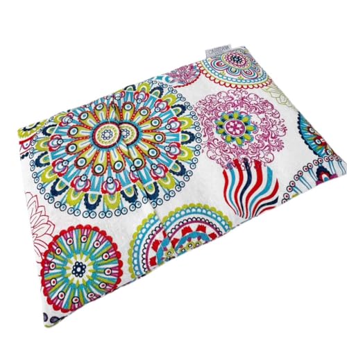 Saco térmico de semillas de trigo con funda lavable.20 x 30cm (Mandala azul)