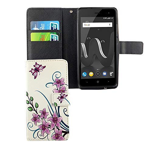 Wiko Jerry 2 étui de protection König-Shop housse Fleur de Lotus transversale