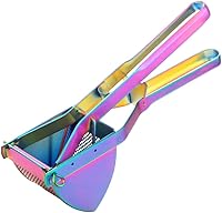 Vista 9 de Acero inoxidable Patata Ricer Exprimidor de Frutas Grande Exprimidor Triángulo Masher Hand Ricer Masher Herramienta de Cocina Oro Rosa