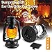 UNILAMP LED Flame Light Vintage Lantern, Battery Operated Hurricane Lantern, 2 Lighting Mode White & Flame Effect Retro Lanterns, Antique Metal Hanging Lantern for Halloween, Christmas Decorations