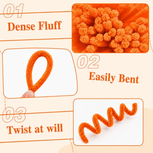 Image of YUNAMI 100 Pcs Pink Pipe Cleaners for DIY Craft Flowers - Fuzzy Chenille Stems & Fluffy Sticks for Arts & Crafts, Creative School Projects, Kids Craft Supplies, Home & Party Decor (Multi Yellow, 100)