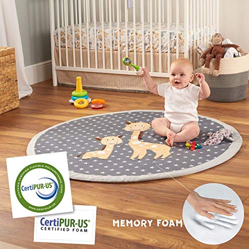 Oberlux Baby Play Mat Memory Foam - Play Mat For Baby, Machine Washable, 49 Inches-Large Non Slip Floor Mat, Playroom Decor, Baby Crawling Mat, Tummy Time Mat, Jungle Animal Safari Theme Baby Mat. #TOP4