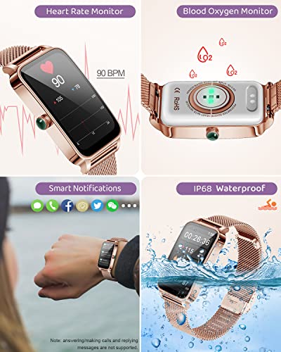 Bocloud Smart Watch, Smart Watches For Women Men, Iphone Android Smart Watch With Blood Oxygen/Heart Rate/Sleep Monitor, Ip68 Waterproof Fitness Tracker With 12 Sport Modes #TOP5