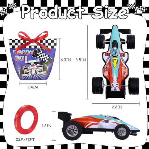 Pack 24 carros de juguete F1 pull-back para niños miniatura 3