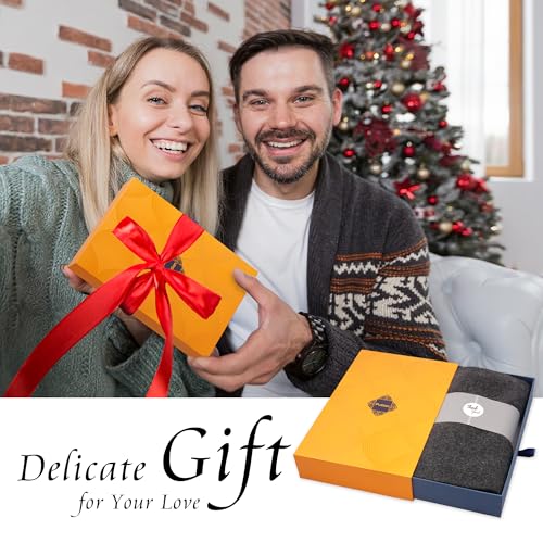 PuTian 100% Merino Wool Scarf for Men & Women Soft Warm Breathable Thermal Knitted Neck Warmer for Winter Cold Weather4