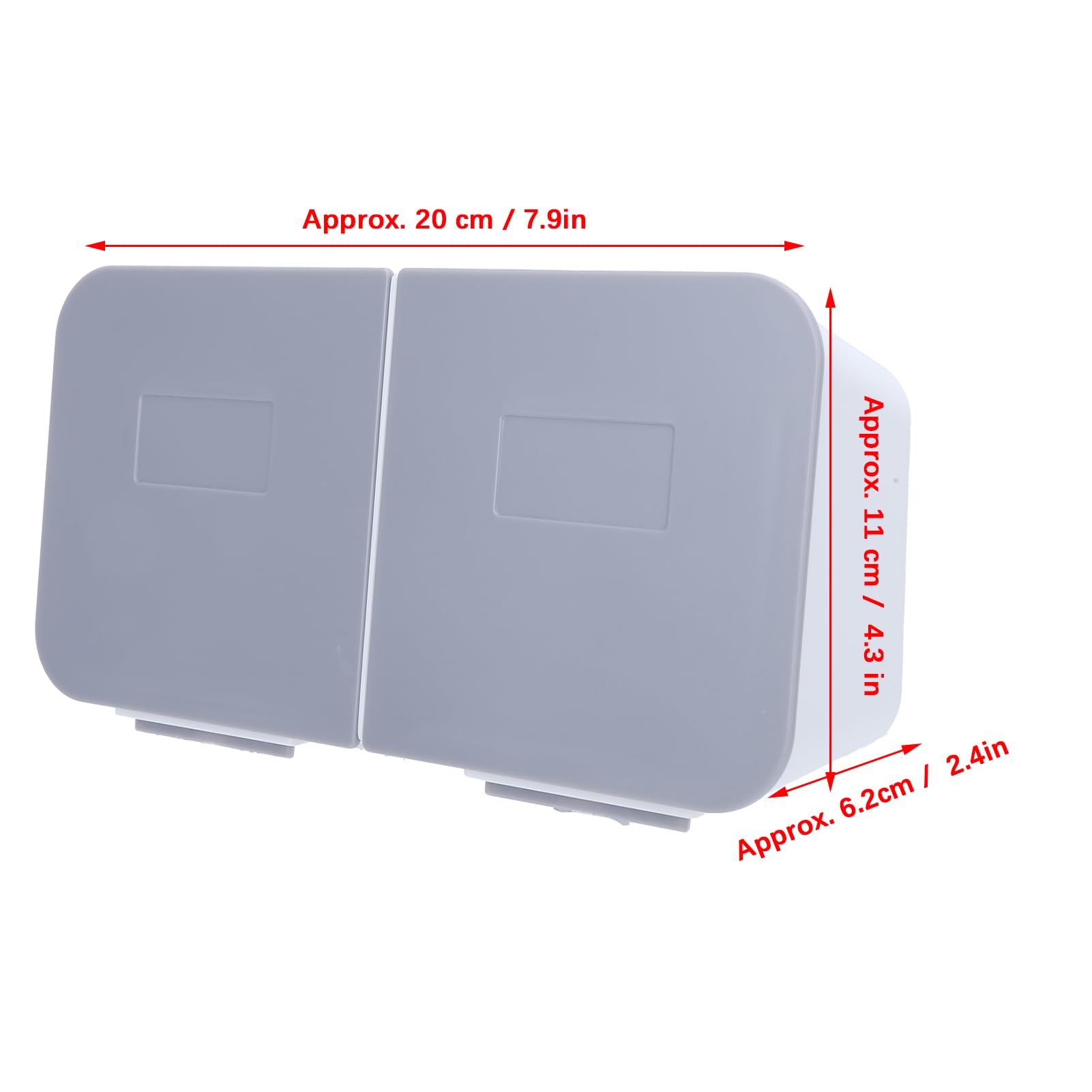 Porta Q-tip Da Parete Con Coperchio Ribaltabile - 2 Scomparti, Per Batuffoli Di Cotone, Tamponi, Filo Interdentale