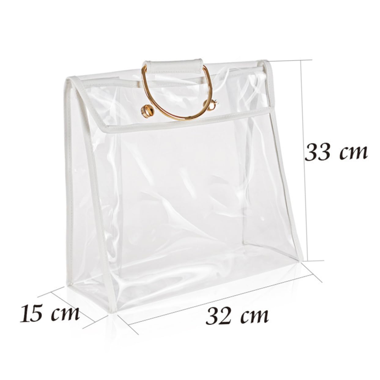 FRCOLOR Handbag Organizer Bag Holder Women Purse Protector Waterproof Pvc Extra Hook Multiple Use Storage Bag