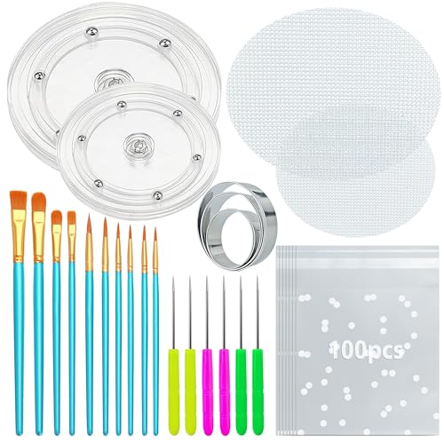 123 PCS Cookie Decorating Kit Supplies Including Acrylic Turntable Decoration Brushes Scribe Needle Bags for Cookie Cupcake Cake Decoration