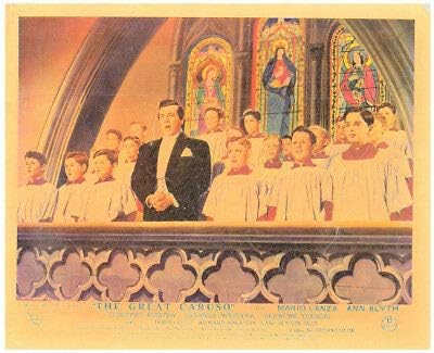 The Great Caruso Original 8x10 Lobby Card Mario Lanza Sings with Choir in Church