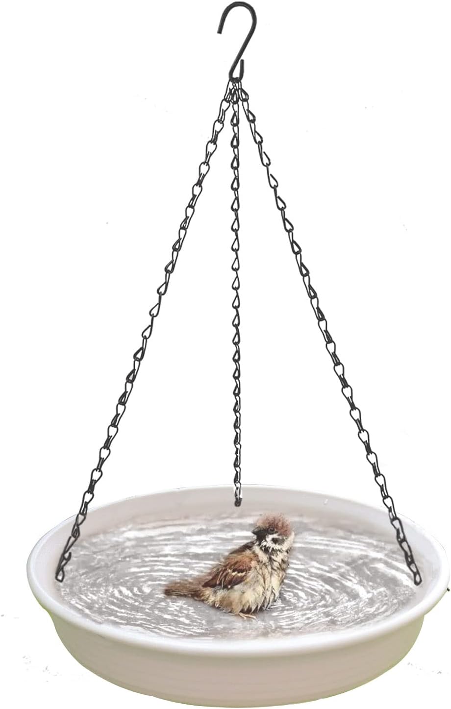 Fallen Fruits Ltd FB403 GREY METAL HANGING BIRD BATH Amazon.co.uk Garden