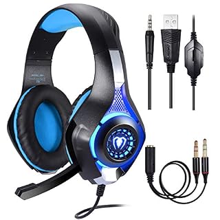 Casque Gaming PS4 PC Xbox One Switch, Samoleus Casque Gamer avec Micro LED Lampe 3.5mm Audio Surround Stéréo Basse… - Les Beatles, Paul McCartney, John Lennon, RIngo Starr, George Harrison