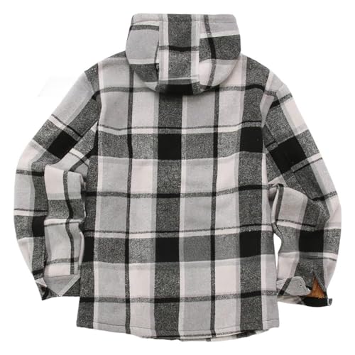 ADHOWBEW Men Winter Jacket Thicken Big and Tall Plush Zip Up Sherpa Warm Long Sleeve Hunting Fleece Lined Vintage Outerwear2