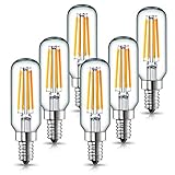 LEKE LED Candelabra Bulb 40 Watt Equivalent E12 Light Bulb Dimmable 4W LED Light Bulbs Warm White 2700K with 400lm E12 Base LED Vintage Bulb T25 Tubular Bulb for Chandelier, Wall Lamp (6 Pack)