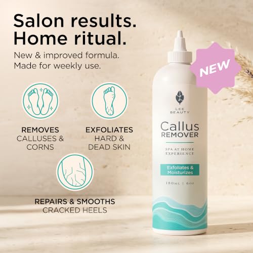 Image of Lee Beauty 6oz Professional Gel Callus Remover for Feet | Easy Self Application, Fast-Acting Formula, Gentle, Cracked Heels & Dead Skin