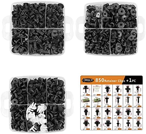 Car Retainer Clips Bumper Clips Plastic Rivets 851PCS Metal Screw Auto Fastener Push Pin Kit Set Panel Clips with Fastener Remover for GM Ford Toyota Honda Chrysler - 1