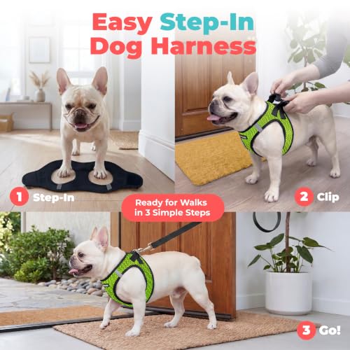 Image of Voyager Step-in Air Dog Vest Harness - Lime Green 2-Tone, X-Large