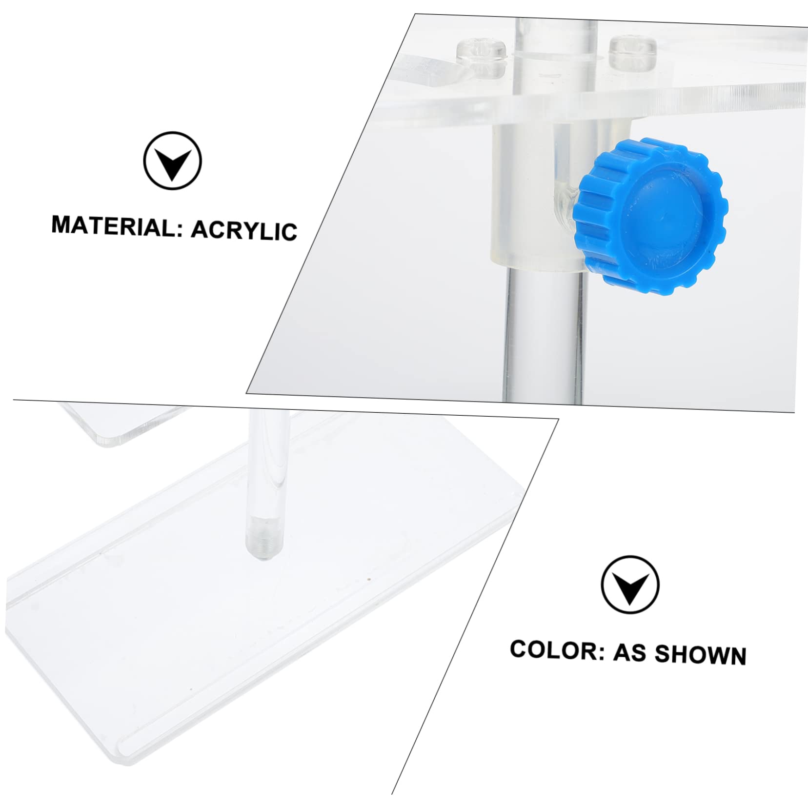 Acryl Trichterständer 2-loch mit Höhenverstellbarem Trichterhalter Platzsparendes Trichtergestell für Schüler in Chemischen Laboren und Experimenten